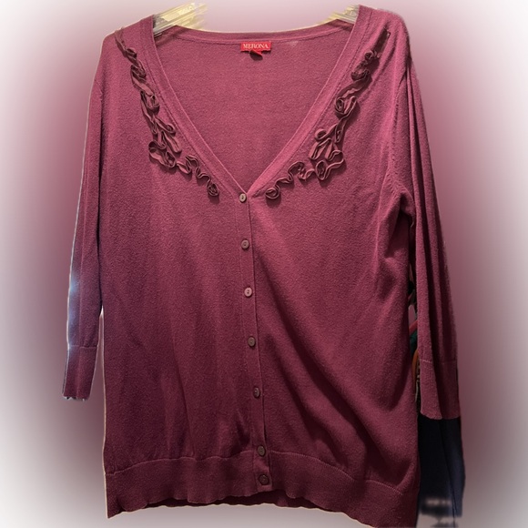 Merona Tops - Merona - plum cardigan XL